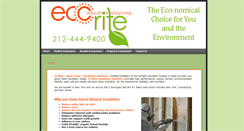 Desktop Screenshot of ecoriteinsulation.com